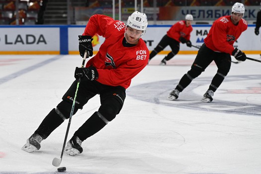 Раскатка «Авангарда» перед матчем в Магнитогорске