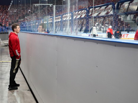 Тренировка «Авангарда» перед шестым матчем серии с «Металлургом»