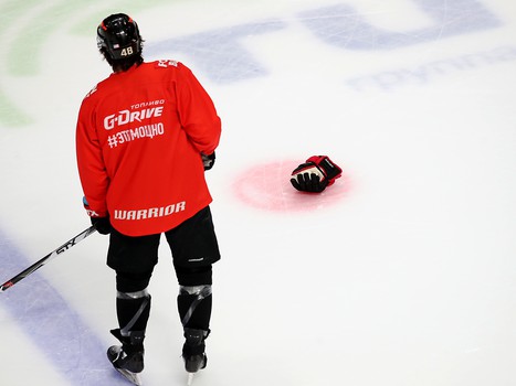 Раскатка «Авангарда» перед матчем с «Металлургом»