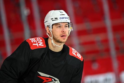 Раскатка «Авангарда» перед матчем в Екатеринбурге