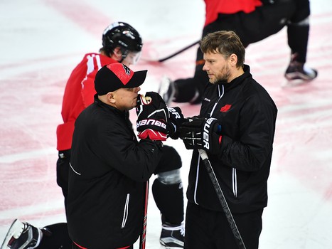 Раскатка "Авангарда" перед матчем с "Барысом"