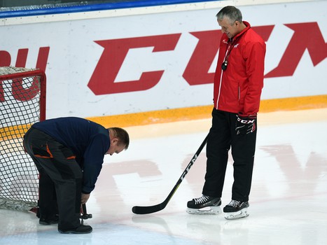 Раскатка «Авангарда» перед матчем с рижским «Динамо»