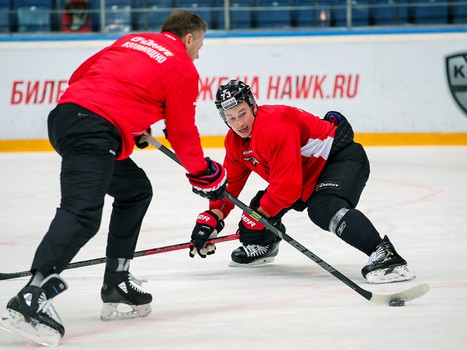 Раскатка «Авангарда» перед матчем с «Северсталью»