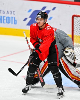 Тренировка «Авангарда» перед матчем с «Витязем»