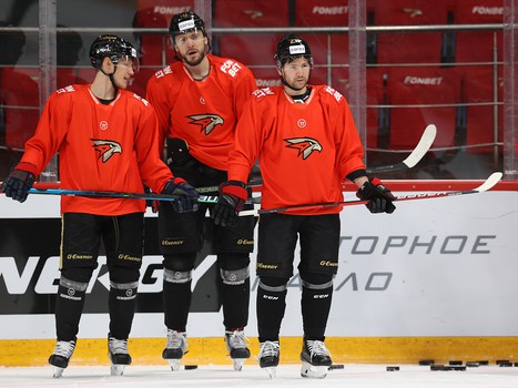 Раскатка «Авангарда» перед матчем с «Витязем»