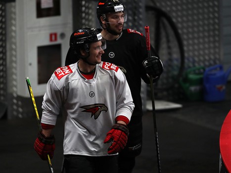 Раскатка «Авангарда» перед матчем с «Витязем»