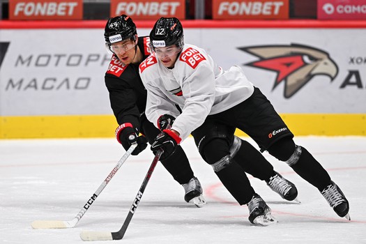 Раскатка «Авангарда» перед матчем с «Автомобилистом»