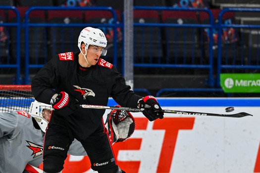 Раскатка «Авангарда» перед матчем в Магнитогорске