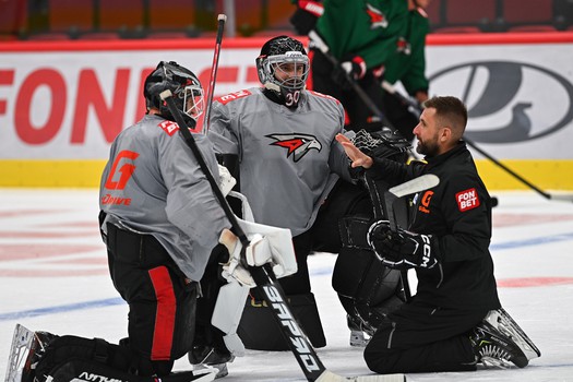 Раскатка «Авангарда» перед матчем с «Автомобилистом»