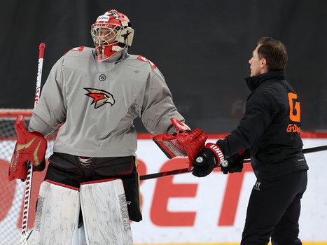 Раскатка «Авангарда» перед матчем с рижским «Динамо»