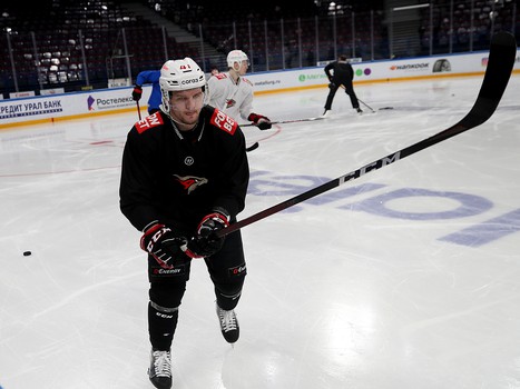 Тренировка «Авангарда» перед четвёртым матчем серии с «Металлургом»