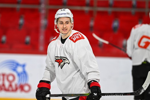 Раскатка «Авангарда» перед матчем в Екатеринбурге