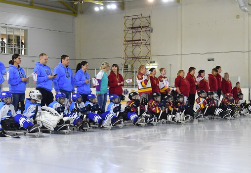 Турнир по следж-хоккею в Омске, день 1