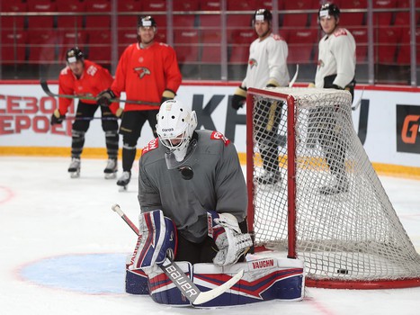 Раскатка «Авангарда» перед матчем с «Амуром»