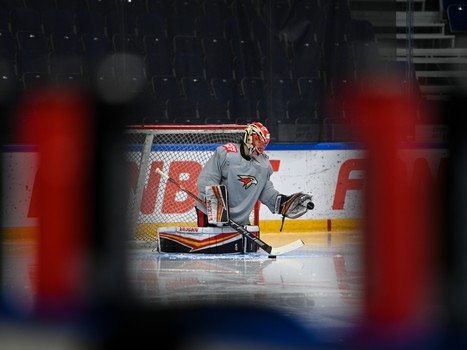 Раскатка «Авангарда» перед матчем в Уфе