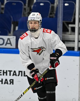 Раскатка «Авангарда» перед матчем в Уфе