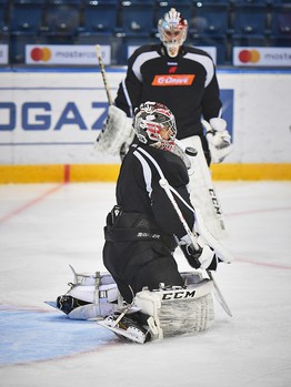 Раскатка "Авангарда" перед выездным матчем со "Слованом"