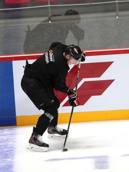 Раскатка «Авангарда» перед матчем с минским «Динамо»