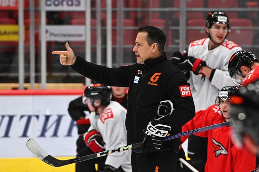 Тренировка «Авангарда» перед матчем с «Барысом»