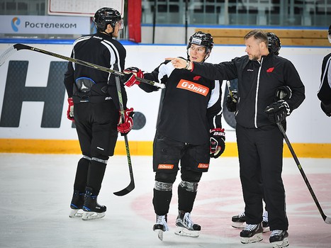 Раскатка "Авангарда" перед матчем с "Торпедо"