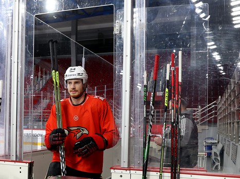 Тренировка «Авангарда» перед матчем в Екатеринбурге