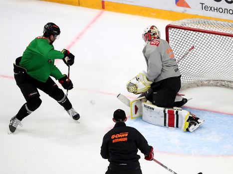 Раскатка «Авангарда» перед матчем с «Металлургом»