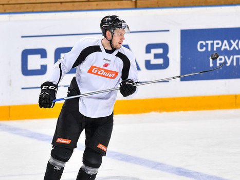 Раскатка "Авангарда" перед матчем с рижским "Динамо"