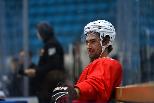 Тренировка «Авангарда» перед матчем в Астане