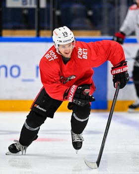 Раскатка «Авангарда» перед выездным матчем с московским «Динамо»