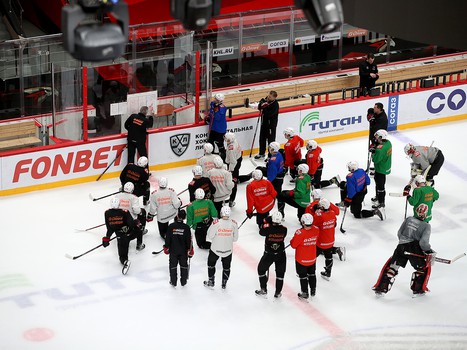 Тренировка «Авангарда» перед выездом