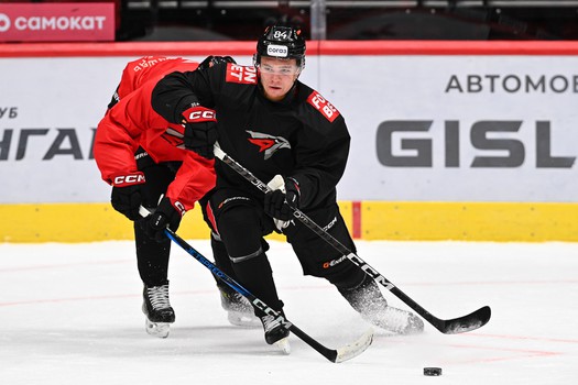 Тренировка «Авангарда» перед матчем с «Барысом»