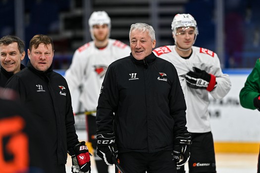 Раскатка «Авангарда» перед матчем в Ярославле