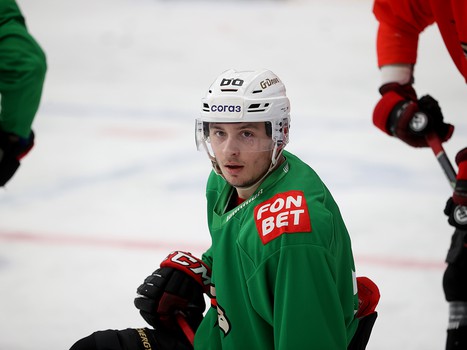 Раскатка «Авангарда» перед матчем в Нижнекамске