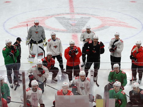 Тренировка «Авангарда» перед матчем в Екатеринбурге