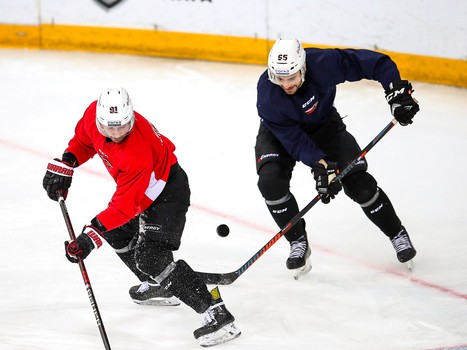 Раскатка «Авангарда» перед четвертым матчем серии с «Ак Барсом»