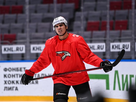 Раскатка «Авангарда» перед матчем в Сочи