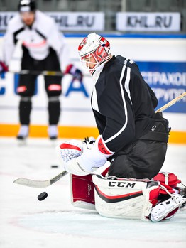 Раскатка "Авангарда" перед матчем с "Автомобилистом"