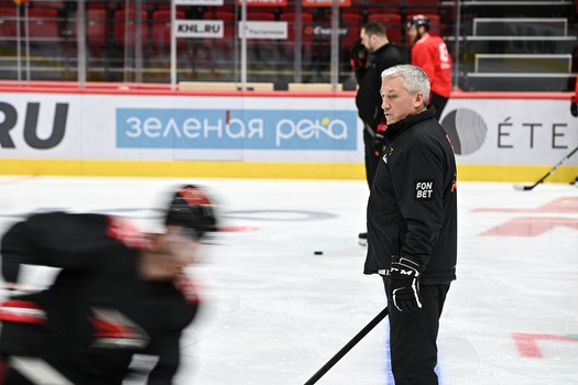 Раскатка «Авангарда» перед матчем с московским «Динамо»