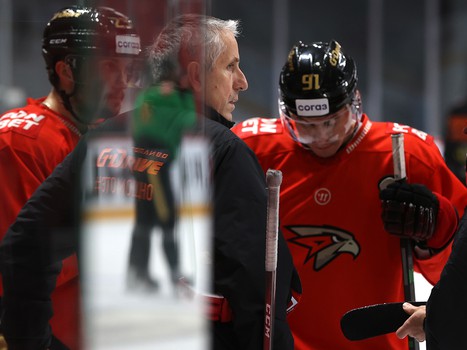 Раскатка «Авангарда» перед матчем с ХК «Сочи»