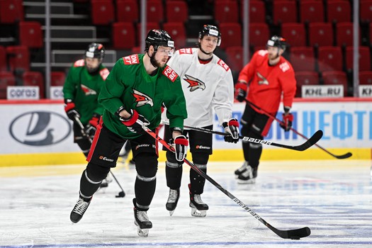 Раскатка «Авангарда» перед матчем с «Салаватом Юлаевым»