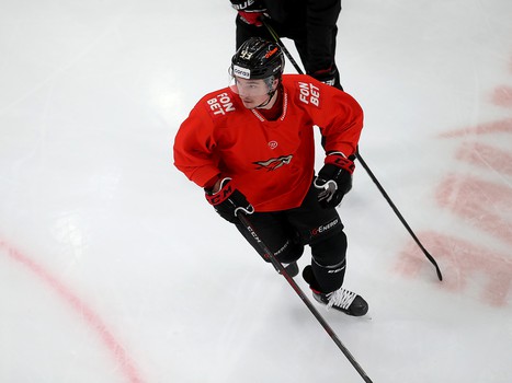 Раскатка «Авангарда» перед матчем с рижским «Динамо»