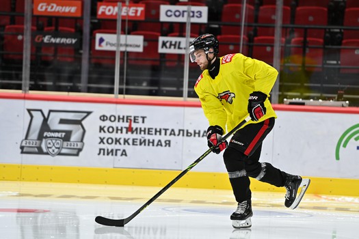 Тренировка «Авангарда» перед матчем с «Трактором»