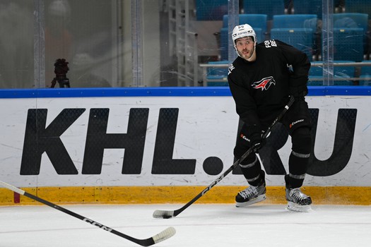 Тренировка «Авангарда» перед матчем в Астане