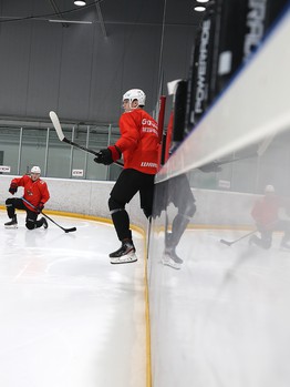 Тренировка «Авангарда» перед первым матчем серии с «Ак Барсом»