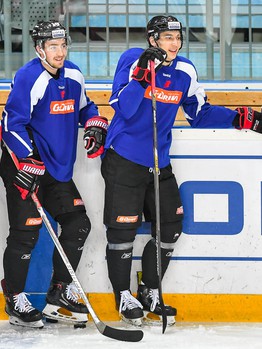 Раскатка "Авангарда" перед матчем с "Салаватом Юлаевым"