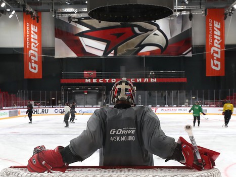 Раскатка «Авангарда» перед матчем против СКА