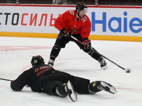 Раскатка «Авангарда» перед вторым матчем серии с «Автомобилистом»