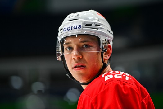 Раскатка «Авангарда» перед матчем в Уфе