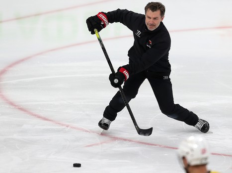 Тренировка «Авангарда» перед первым матчем серии в Магнитогорске