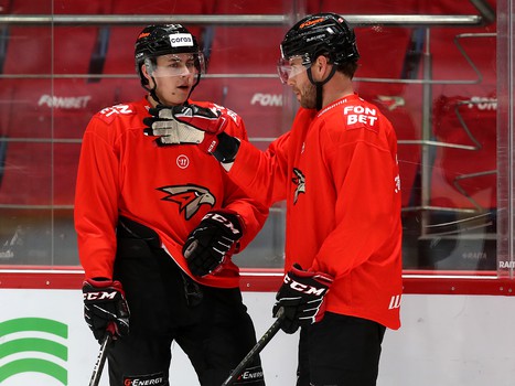 Раскатка «Авангарда» перед матчем с «Витязем»